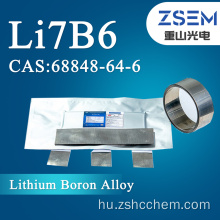 Lítium-bór ötvözet Li7B6 anód anyaga lítium termikus akkumulátorhoz